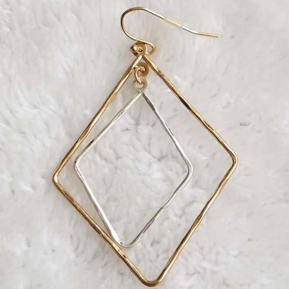 Miss Chic Gold and Silver Earrings, NWOT - Picture 3 of 6